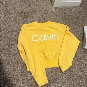 Calvin Klein Bright Yellow Crew Neck Sweater